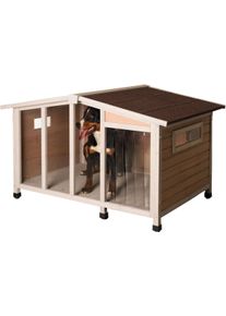 KERBL Pet Hundehütte Overview 134x92x82cm, mit Glasfront