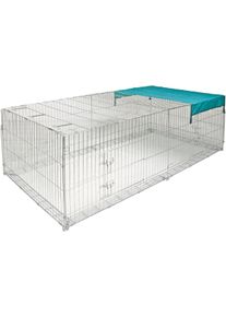 KERBL Pet Freigehege mit Ausbruchsperre 230x115x70cm, mit Abdeckung