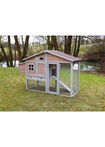 Kerbl Hobbyfarming Hühnerstall Bonny m. Metall- rahmen am Boden 181x65x118cm