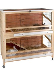 KERBL Pet Kleintierkäfig Indoor Deluxe Doppelstöckig 115x60x118 cm