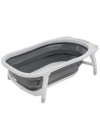 My Baby Lou Babybadewanne , Grau, Weiß , Kunststoff , 47.5x23x80 cm , faltbar , Pflegen, Baden, Babybadewannen