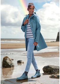 ELBSAND Dames Regenjas in grijsblauw ,maat 36, Witt, 60% Polyurethaan, 40% Polyester