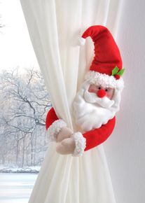 Lot de 2 embrasses Père Noël - rouge - taille 35 cm - bonprix