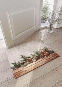 Paillasson avec motif de Noël - marron - taille 35x55 cm - bonprix
