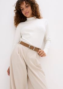 Ceinture en cuir - marron - taille 130 - Cuir lisse - bonprix