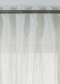 Voilage en batiste &agrave; imprim&eacute; brillant aussi en XXL (1 pce) - blanc - taille 175x135 cm - bonprix