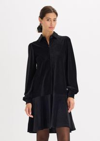 Robe courte en velours c&ocirc;tel&eacute; - noir - taille 34/36 (XS) - bonprix