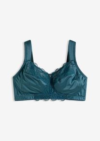 Soutien-gorge grand maintien sans armatures - p&eacute;trole - taille 105G - bonprix
