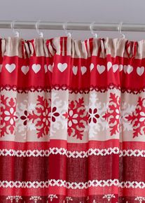 Rideau imprimé élan (1 pce) - rouge - taille 175x135 cm avec coton - bonprix