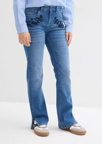 Jean Bootcut taille mi-haute - bleu - taille 170 avec coton - bonprix