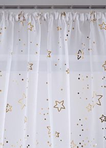 Voilage avec &eacute;toiles brillantes (1 pce) - or - taille 245x140 cm - bonprix