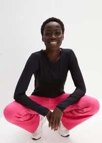 T-shirt de sport long s&eacute;chage rapide - noir - taille 50/52 (XL) - bonprix