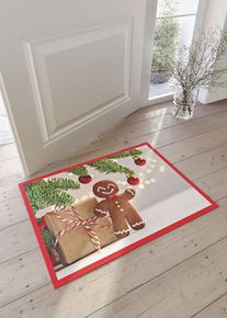 Paillasson avec motif Noël - rouge - taille 38x59 cm - bonprix