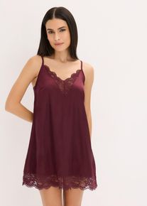 Nuisette en satin et dentelle - marron - taille 50/52 (XL) - bonprix