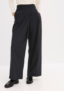 Pantalon de tailleur large en viscose mélangée - noir - taille 48 - Viscose - bonprix
