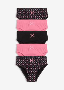 bonprix Chilot cu bumbac organic moale (set/5 buc.), negru, 104/110