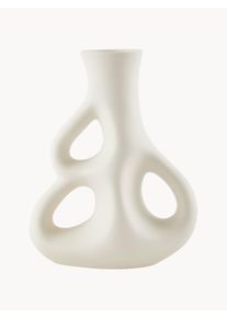 POLSPOTTEN Vase Three Ears, H 21 cm White Ceramic B 17 x H 21 cm
