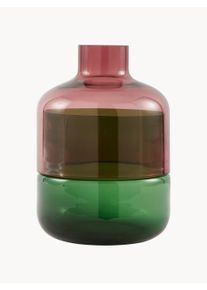 POLSPOTTEN Soda-lime Vase Formy, H 29 cm Green, Pink, Rose Glass Ø 20 x H 29 cm
