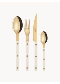 Sabre Paris Stainless Steel Cutlery Set Bistrot, in various sizes Gold, White High-grade steel 6 personer (sæt af 24)