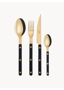 Sabre Paris Bestiksæt i rustfrit stål Bistrot, fås i forskellige størrelser Sort, Guld Rustfrit stål 1 person (sæt af 4)