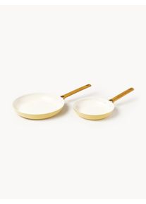 Greenpan Frigideiras com revestimento antiaderente Padova, conjunto de 2 Amarelo Metal Ø 20 cm & Ø 26 cm