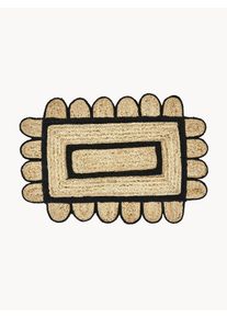 house doctor Tapete de entrada em juta artesanal Denta Bege Juta, Fibra natural L 60 x C 90 cm