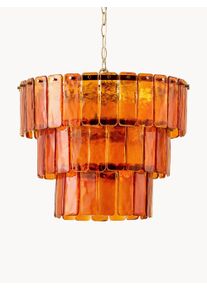 Houseof Håndlavet Lysekrone Amber Orange Metal Ø 50 x H 60 cm