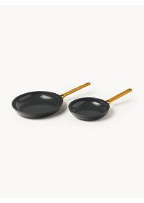 Greenpan Frigideiras com revestimento antiaderente Padova, conjunto de 2 Preto Metal Ø 20 cm & Ø 26 cm