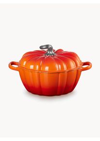 Le Creuset Panela redonda de ferro fundido Signature Pumpkin Laranja Metal Ø 24 x Alt 19 cm, 3,7 L