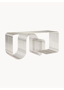 AYTM Metal Bench Curva Silver Metal B 100 x D 32 cm
