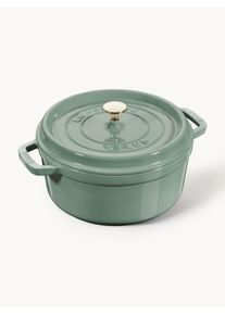 Staub Caçarola redonda de ferro fundido La Cocotte Verde Metal Ø 24 x Alt 15 cm, 3,8 L
