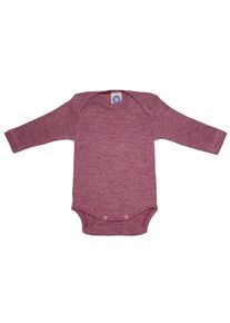 Cosilana Baby-Body (Langarm) aus Baumwolle/Wolle/Seide - 39 Bordeaux 86 / 92