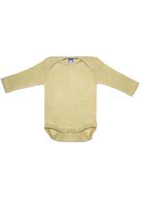 Cosilana Baby-Body (Langarm) aus Baumwolle/Wolle/Seide - 74 / 80 021 Grün
