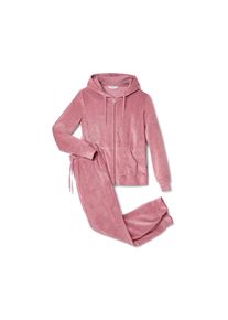Tchibo - Zestaw ubrań domowych z weluru - dla pań - rozmiar XL 48/50 - kolor: różowy