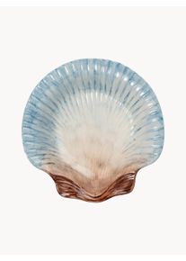 byon Prato de jantar pintado à mão Armona Bege, Azul Cerâmica Ø 24 cm
