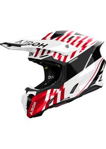 Airoh Twist 3 Thunder, kruishelm , kleur: Wit/Zwart/Rood , maat: M