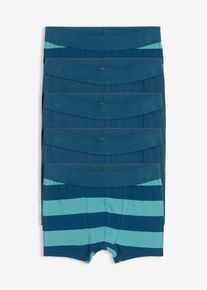 Boxershorts med mjuk ekologisk bomull (5-pack) - petrol - storlek 116/122 - bonprix