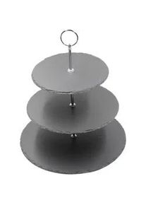 Ambia Home Etagere , Stein , Uni , rund , 34 cm , Lfgb , Tragegriff, hitzebeständig, zerlegbar , Geschirr, Tischkultur & Serviergeschirr, Etageren