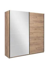 Mid.you Schiebetürenschrank , Eichefarben , Metall , 4 Fächer , 200x210x62 cm , in verschiedenen Größen erhältlich , Schlafzimmer, Kleiderschränke, Schwebetürenschränke