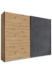Rauch Möbel Schwebetürenschrank , Anthrazit, Eiche Artisan , Metall , 3 Fächer , 271x210x62 cm , Blauer Engel, Goldenes M, Made in Germany , Schlafzimmer, Komplette Schlafzimmer und Serien, Schlafzimmerserien