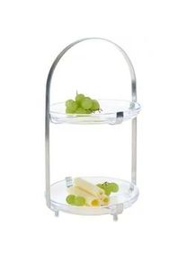 Leonardo Etagere , Glas , rund , 33.00x5.50x19.50 cm , Tragegriff, zerlegbar , Geschirr, Tischkultur & Serviergeschirr, Etageren