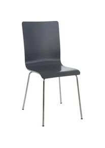 CLP Besucherstuhl Holz grau , Grau , 43x87x47 cm , Arbeitszimmer, Besucherstühle