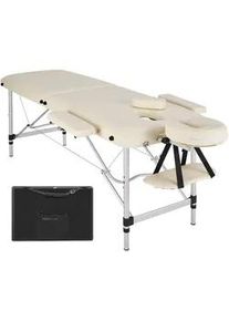 TecTake Massageliege 2 Zonen, 210 x 95 x 89 cm,beige , Beige , Metall , 60x89x205 cm , Freizeit, Wellness, Körperpflege, Wohlfühlprodukte
