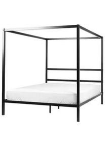 Beliani Himmelbett 160/200cm Schwarz Lestards , Metall , 160x200 cm , Schlafzimmer, Betten