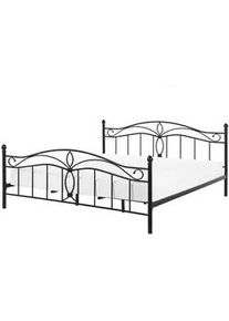 Beliani Metallbett 140/200cm Schwarz Antlia , Metall , 140x200 cm , Schlafzimmer, Betten, Metallbetten