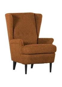 Mid.you Ohrensessel , Rostfarben , Textil , Buche , massiv , 72x104x85 cm , Wohnzimmer, Sessel, Ohrensessel