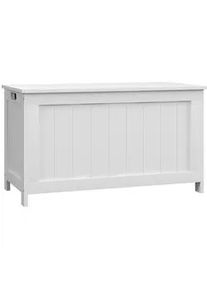 HOMCOM Auflagenbox, Mdf, Weiß, 81 x 40 x 46 cm , Holzwerkstoff , 40x46x81 cm , Aufbewahrung & Schutzhüllen, Gartenboxen