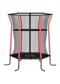 HOMCOM Kinder Trampolin Ø163,5 cm, Indoor Trampolin, Kindertrampolin bis 50 kg Rot , Kunststoff, Metall , 163.5x163.5 cm , Outdoor Spielzeug