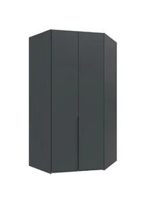 Mid.you Eckkleiderschrank , Graphitfarben , Metall , 9 Fächer , 120x236x120 cm , BQ - Bündnis für Qualität, Made in Germany, DIN EN ISO 9001 , umfangreiches Zubehör erhältlich, in verschiedenen Größen erhältlich, in verschiedenen Holzdekoren erhältlich , Schlafzimmer, Kleiderschränke, Eckschränke