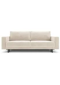 Micadoni Ausklappbares-Sofa mit Bettkasten Caro aus Samt leichtes beige 3 Sitzplätze , Beige , Textil , 97x93x236 cm , Hergestellt in Europa, Oeko-Tex® , Wohnzimmer, Sofas & Couches, Schlafsofas